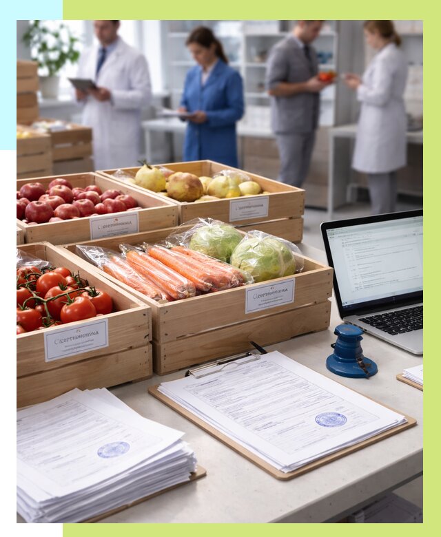 Сертификация овощей и фруктов в Саянске от 8648 р. | Алешин-Сск