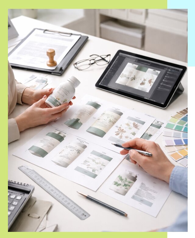 Профессиональная разработка дизайна и текста этикетки продукции в Саянске